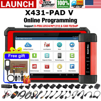 20%Off LAUNCH X431 PAD V PAD 7 OBD Car Diagnostic Tool J2534 Programming Scanner