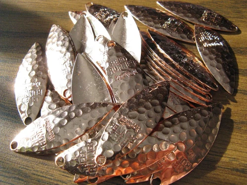 Size 3.5 Copper Raindrop Northland Willow Leaf Spinner Blades- Lot of 40  E2