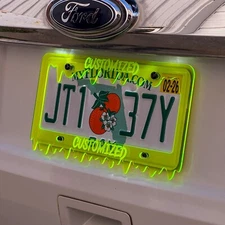 Slime CUSTOM PERSONALIZED License Plate Frame COLOR CHOICE