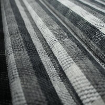 Caban anthrazit weiß karierter dicker Chenille Sofa Stoff Meterware
