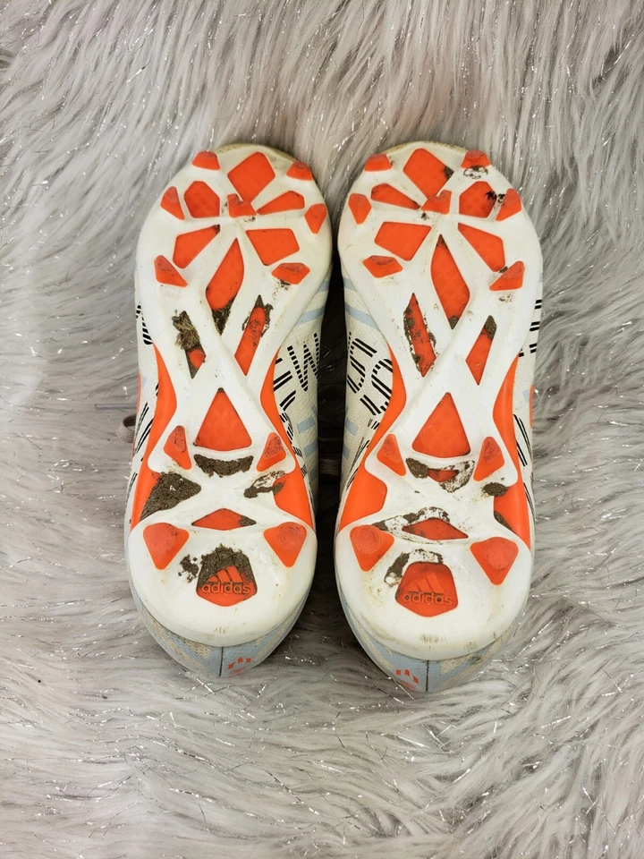 Adidas Youth Jr Size US 4 Nemeziz 17.3 FG Soccer Cleats White Orange BY2412 - Image 4 of 4