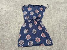 Express Mini Dress Womens Extra Small Blue Floral V Neck Casual