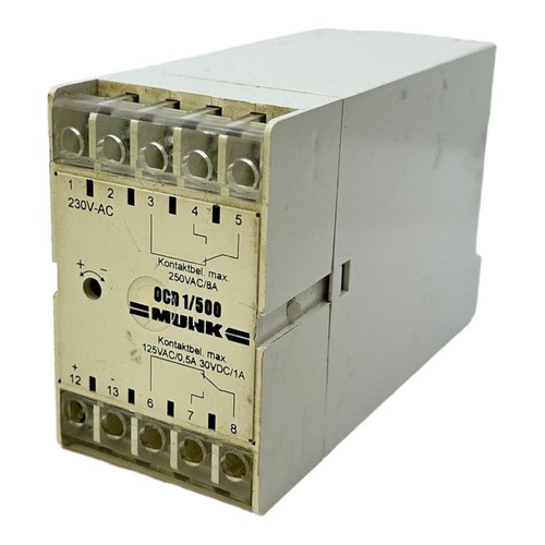 Munk OCD1/500SEAO Power Monitor 230V AC 250V AC 8A 125V AC 0.5A 30V DC 1A
