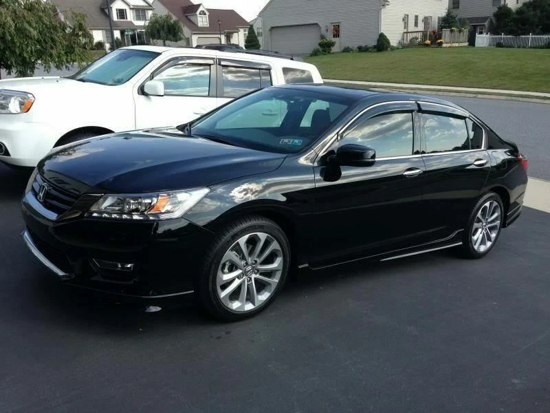 Viseras de ventilación de ventana cromadas con clip deflector de lluvia para Honda Accord 2008-2012 Foto 4 de 4