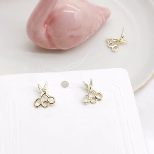 Authentic 10pcs Gold Scissors Stud Earrings,14K Gold Plated Scissors Earrings