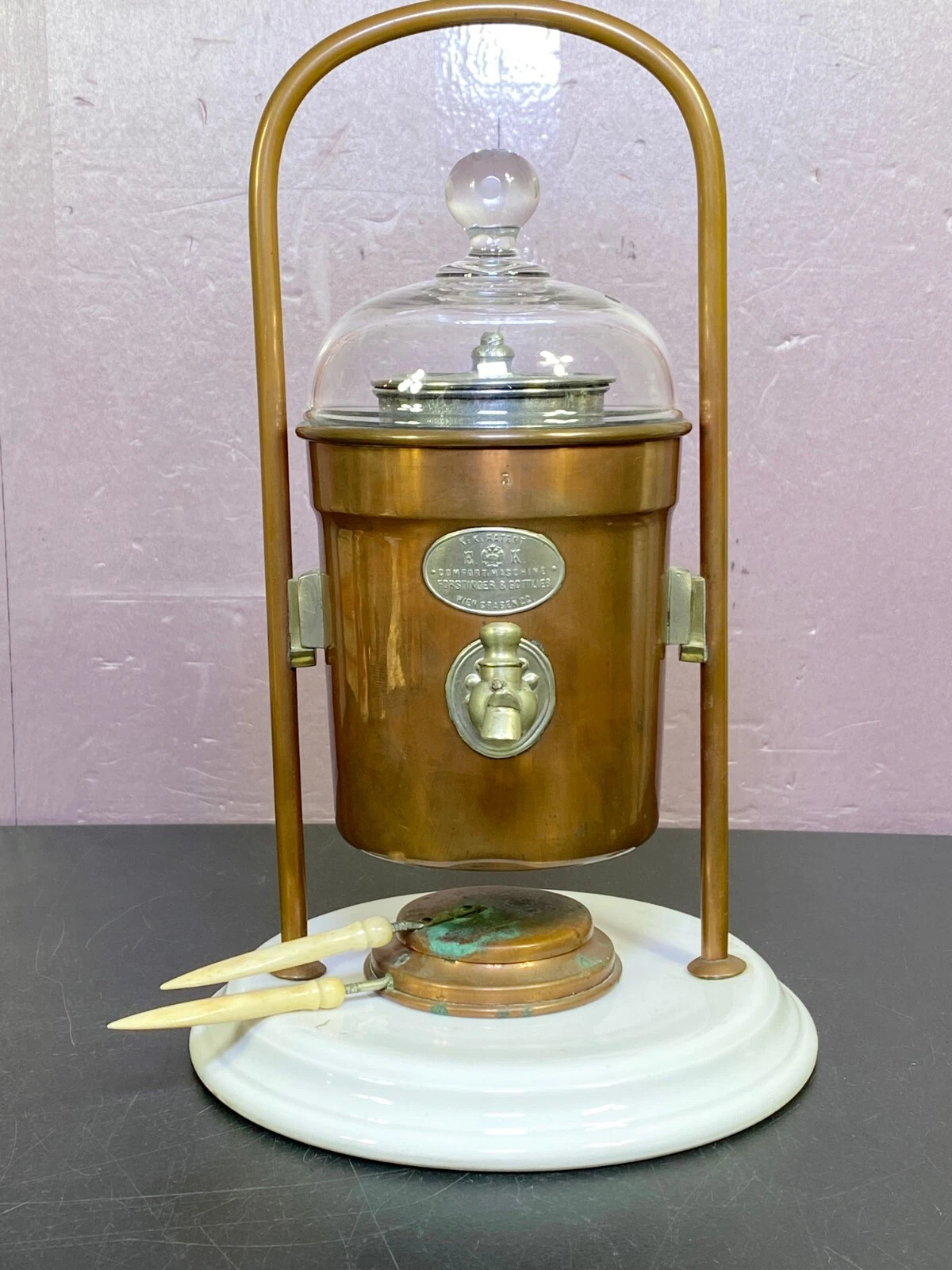 Percolator Coffee Comfort Machine Vienna Austria Spirit Antique 1890