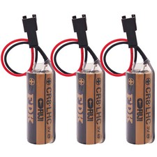 3x FUJI FDK CR8.LHC 17450 3V Battery for Toto Flush Valve PLC backup power Plug
