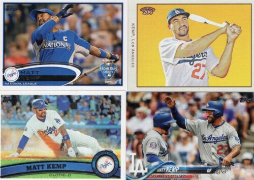 MATT KEMP Lot of 25 Different Premium MLB Baseball Cards Los Angeles DODGERS