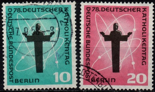 BERLIN 1958 - Complete Set Used 10/20 Pfg German Catholic Congress #DR3
