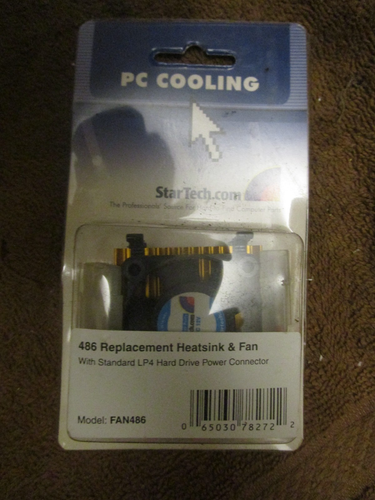 1 NEW STARTECH 486 heatsink and fan standard LP4 hard drive connector Fan486