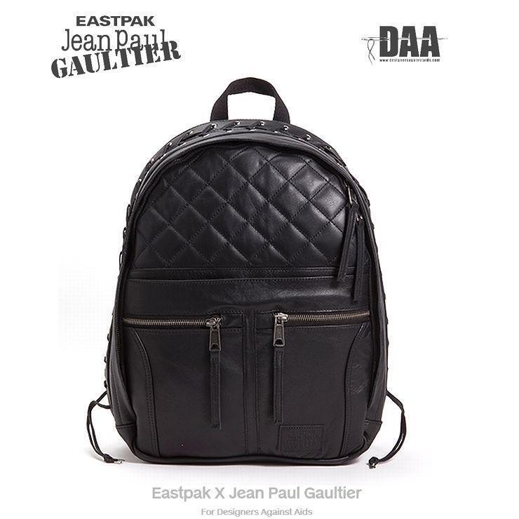 Eastpak Jean Paul Gaultier Biker Backpack Black Leather Eastpak Jean Paul Gaultier Biker Backpack Black Leather