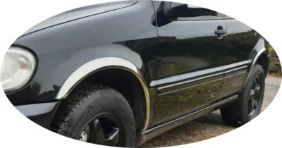 Extensions d'aile chrome Set pour MERCEDES W163 Classe M 1997-2005 AV et AR - Photo 1/4