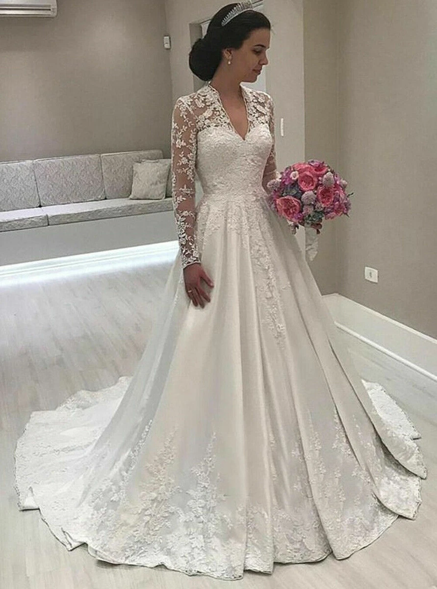 A cut top wedding dress