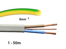 6mm Twin and Earth T&E Electric Cable Wire High Power Shower Cooker Hob Sleeve
