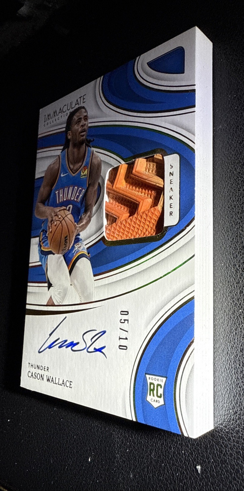 2023 Panini Immaculate Cason Wallace Rookie Sneaker Swatch Relic AUTO /10 Gold view 5