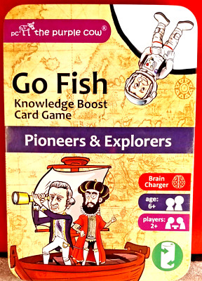 The Purple Cow Go Fish Knowledge Boost Card Game-Pioneers & Explorers