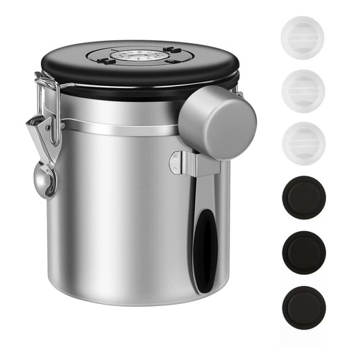 Coffee Canister Airtight Coffee Container Stainless Steel Coffee Bean Storage... - Bild 1 von 8