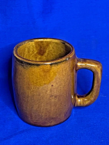 Van Briggle Pottery Colorado Springs glossy brown glaze mug
