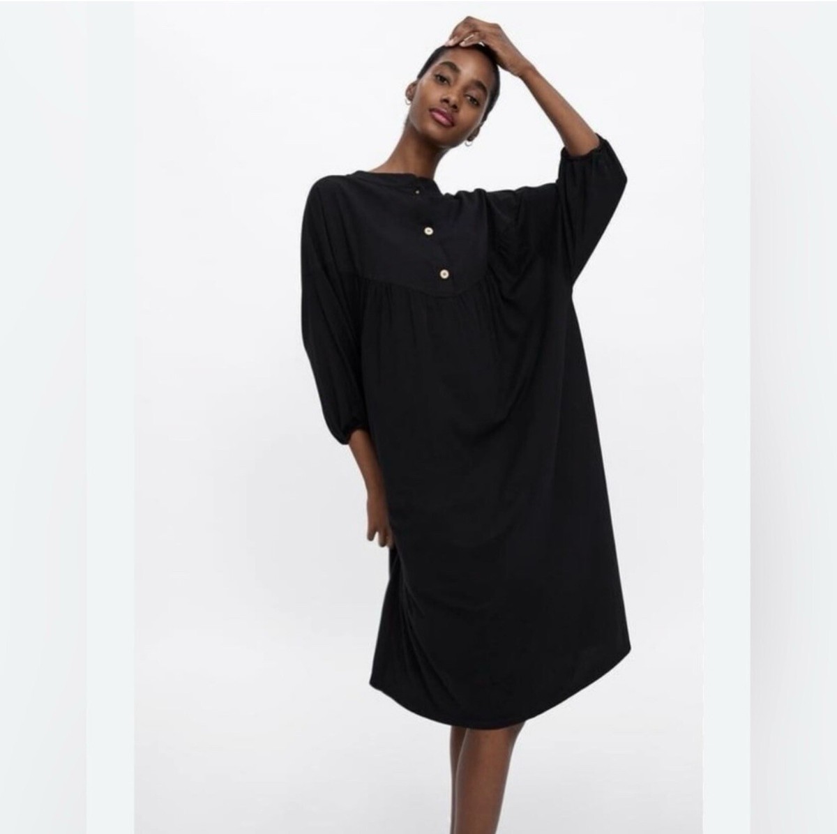 black oversized shirt dress Z Supply Black Knit La Marca Sequin Mini Dress main image 1