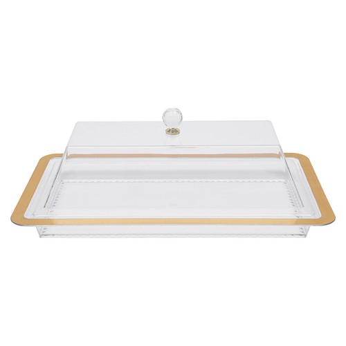 Vassoio da portata porta torte acrilico con coperchio porta torte matrimonio con coperchio moderno - Foto 11 di 23
