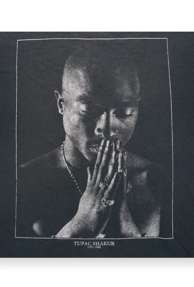 Tupac T-shirt Men's Size XXL Black Hip Hop Rap Tee 2Pac Shirt - Image 3 of 4