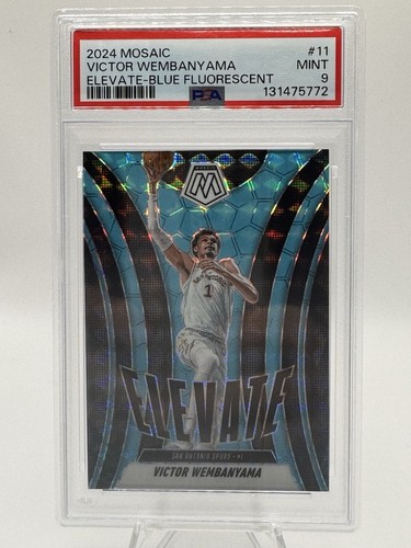 Victor Wembanyama [Blue Fluorescent] #11 2024 Panini Mosaic Elevate card