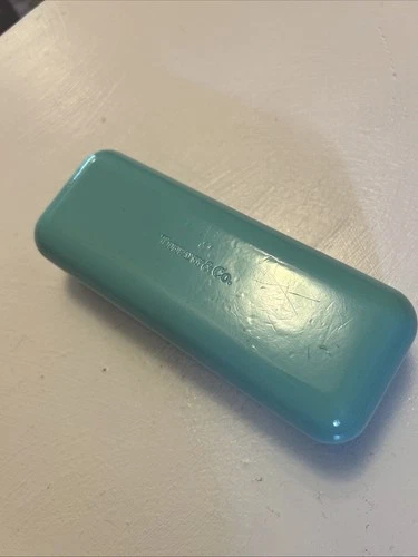 Tiffany & Co. Hard Sided Eyeglass Clamshell Case Tiffany Blue Preowned