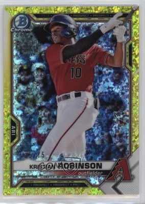 2021 Bowman Yellow Mini-Diamond Refractor 35/75 Kristian Robinson #BCP-136 z7j