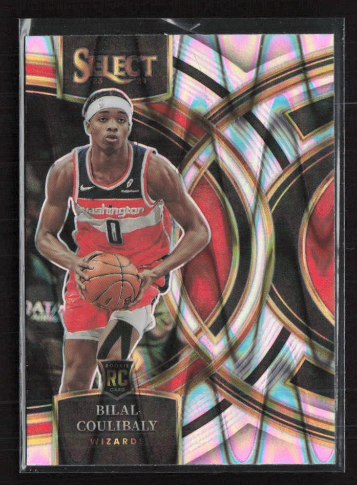 2023-24 Panini Select #131 Bilal Coulibaly Tectonic Prizms RC Wizards (I)