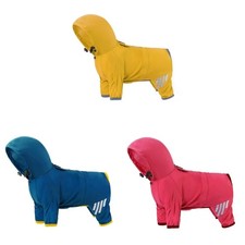 Reflective Dog Clothes Dog HoodedRaincoat Skin Friendly RainyWear Pet Supplies