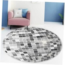 Round Area Rugs,Disco Super Soft Retro Non-Slip Carpet Door Mat for Bathroom