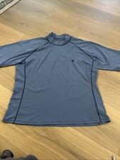 Coolibar Shirt Sz 2XL Blue Short Sleeve Rash Guard Tulum UPF 50 Protect Swim