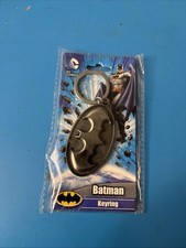 DC Comics Batman Logo Silver Pewter Keyring / Keychain Brand New