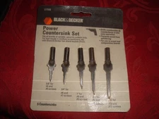 NEW Black & Decker Power Countersink Set Stock# U1588 5 countersinks