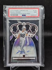 PSA 9 Maxx Croby 2019 Panini Crown Royale RED AUTO RC 72/75 CR21 Highest Graded