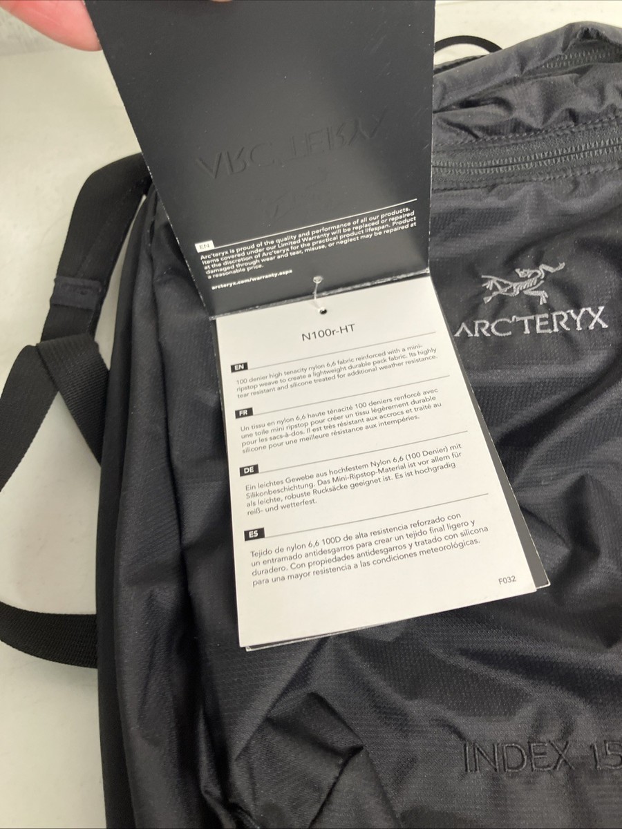 NWT Arc'teryx Arcteryx Index 15 Backpack Black | eBay