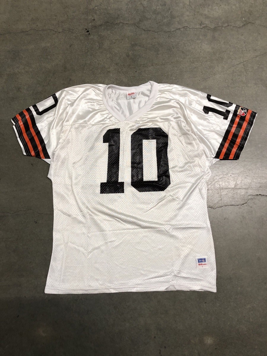 Vintage 90's Cleveland Browns Eric Zeier #10 Wilson NFL Jersey