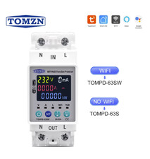 TOMZN 2P 63A WiFi Smart Circuit Breaker kWh M...