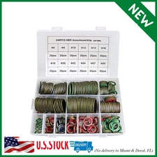 240pcs 12 Sizes NBR Metal Bonded Sealing Washer Assort Kit Hydralic Oil Resist R