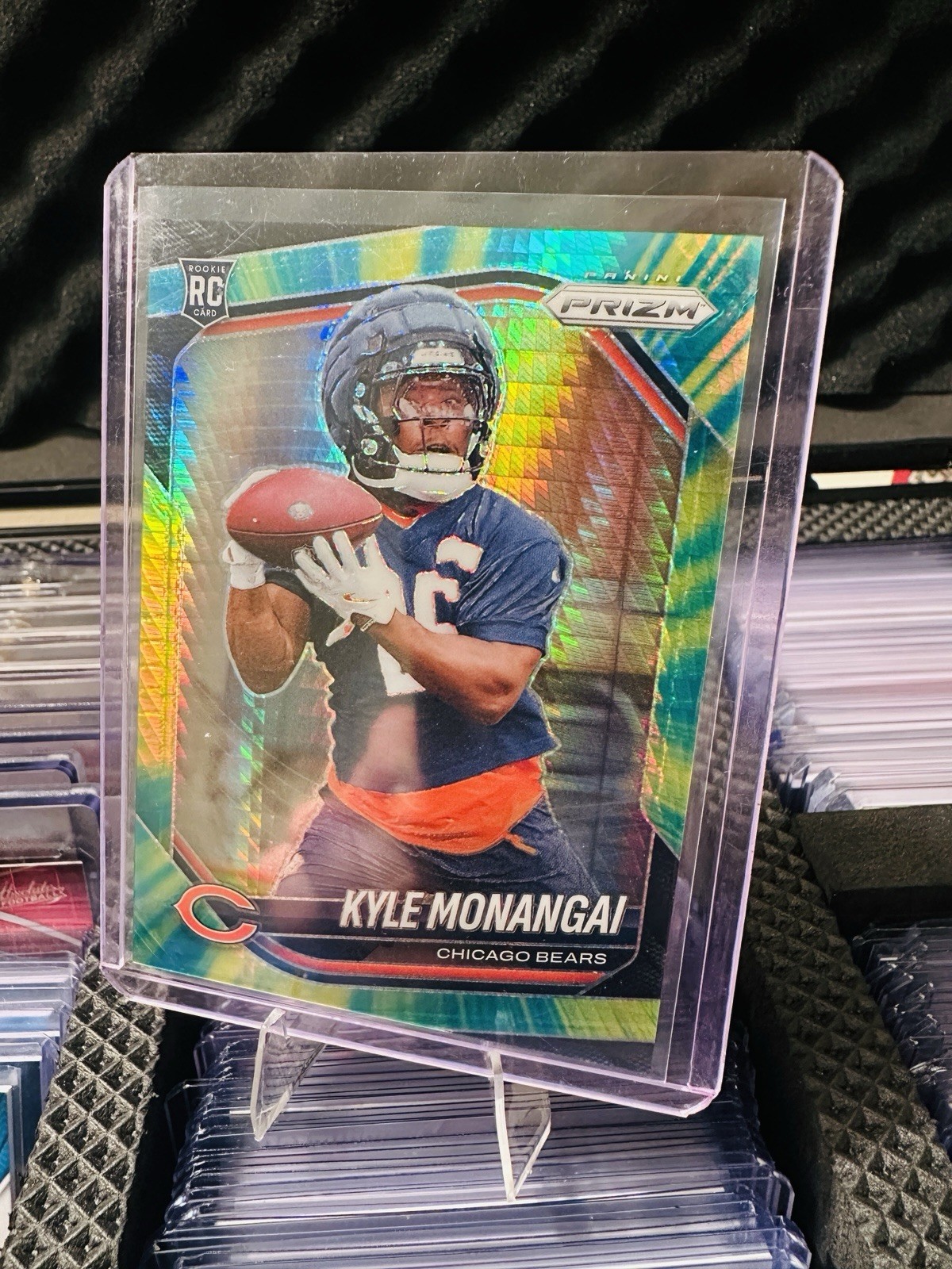 Kyle Monangai 2025 Panini Prizm Rookie Hyper Prizm /200 Bears #348 NFL