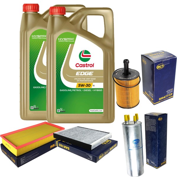 SCT Inspektionspaket 10L Castrol Titanium 5W-30 FüR VW Touareg 2.5 R5 TDI-image