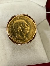 Juwelierarbeit Gold Ring + gr. Gold-krone 191...