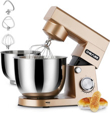 Impastatrice Planetaria 1500W Professionale 10 Velocità 2 Ciotole 4,5/5,5L Crema