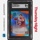 2017 PANINI DONRUSS OPTIC PATRICK MAHOMES II ORANGE RC RATED ROOKIE /199 SGC 9