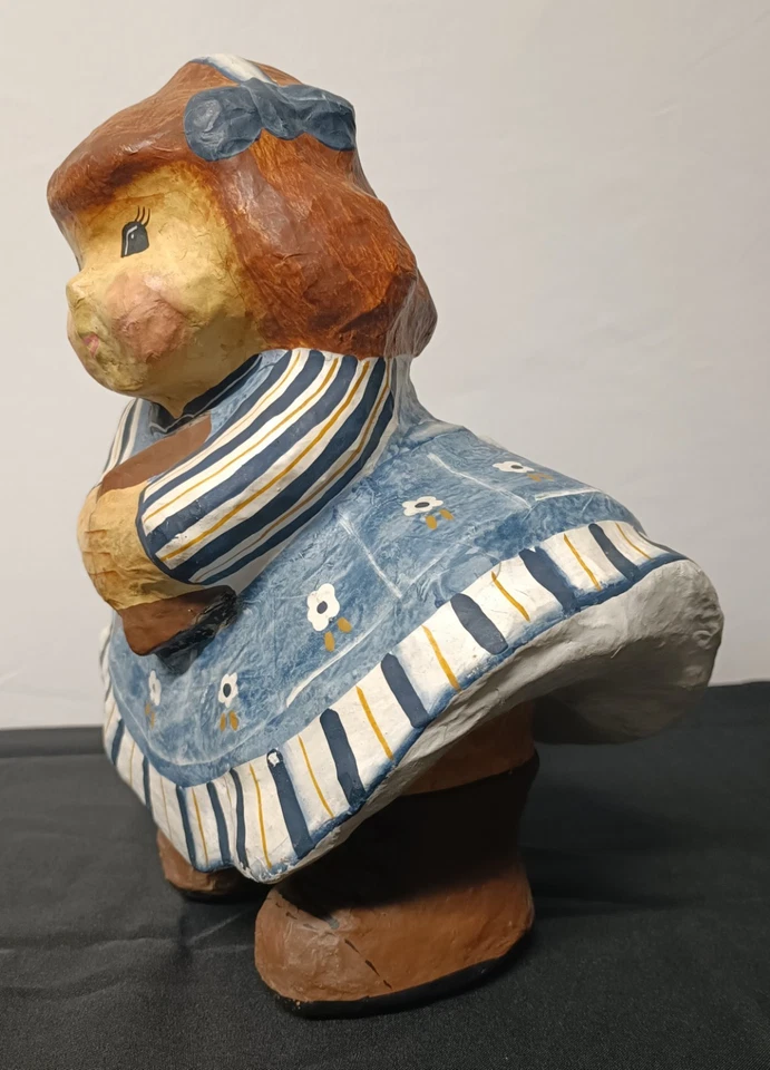 Bambola in cartapesta anni 90 Home Made Vintage 33x26cm Modernariato  - Immagine 3 di 4