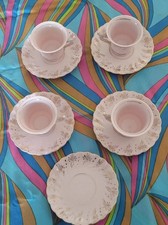 A LOT OF FOUR VINTAGE COFFEE GLASSES & Sources 1960 - Magnificent
