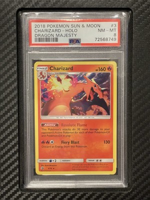 2018 PSA 8 Charizard #3 Holo Rare Pokemon TCG Sun & Moon Dragon Majesty | eBay 2018 PSA 8 Charizard #3 Holo Rare Pokemon TCG Sun & Moon Dragon Majesty | eBay