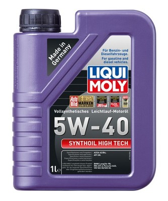 For LIQUI MOLY 1855 ENGINE OIL 5W-40 1L SYNTHOIL HIGH TECH API SM/CF, ACEA A3/B