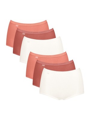 sloggi Damen Maxislip 6er Pack Basic+ unterwäsche Slip Baumwolle Multipack