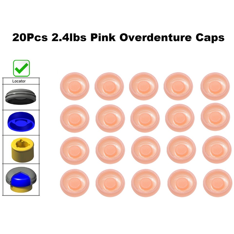 US 20Pcs Overdenture Abutment Retention Caps For Dental Locator Inserts ...